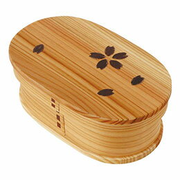 ヤマコー #78819 桜柄 曲げわっぱ弁当箱 B