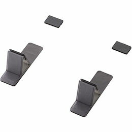 ELECOM エレコム ノートPCスタンド/薄型/レザー/粘着式/ショート/グレー(PCA-LTSLS01GY)