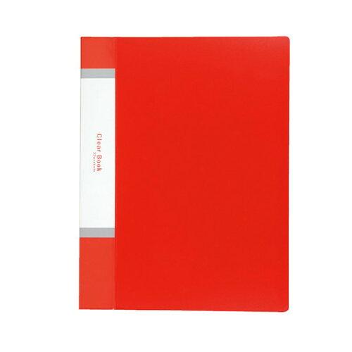 ARTEC クリアブックA4 横入れ 40ポケット レッド