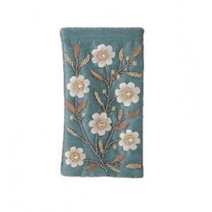 東京かんかん ビーズ刺繍メガネケース ターコイズ M42-2494TQ (2146626)