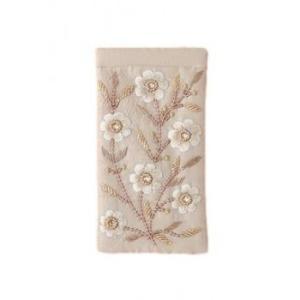 東京かんかん ビーズ刺繍メガネケース ベージュ M42-2494BE (2146625)