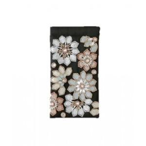 東京かんかん ビーズ刺繍メガネケース ブラック M42-2496BK (2146630)