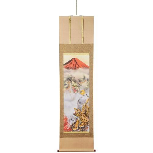 太田アート 江藤草淳掛軸(尺三)「龍虎雷轟厄除図」 12629 (8952bt)
