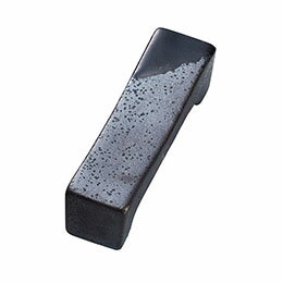 ヤマコー 陶器・長角箸置 黒 約6.2x1.7xH1.7cm