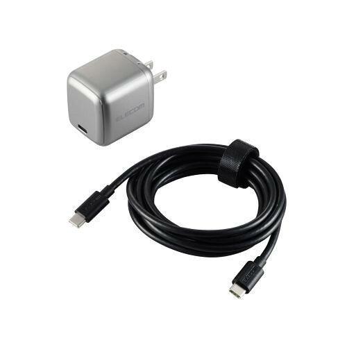 ELECOM ���쥳�� �Ρ���PC����AC�����ץ���/70W/USB-C��1/�����֥���(ACDC-PD8970SGY)