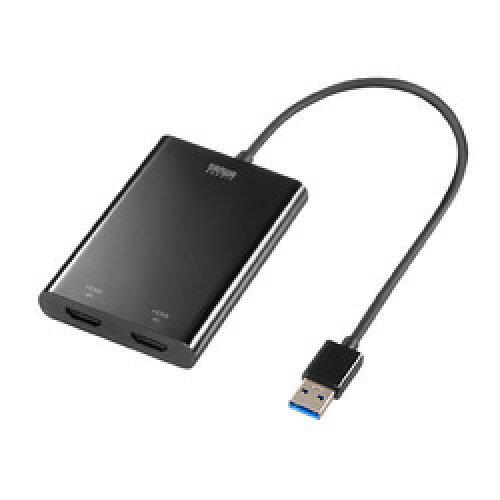 SANWASUPPLY サンワサプライ USB-HDMIディスプレイアダプタ(4K×2画面出力)(USB-CVU3HD6)