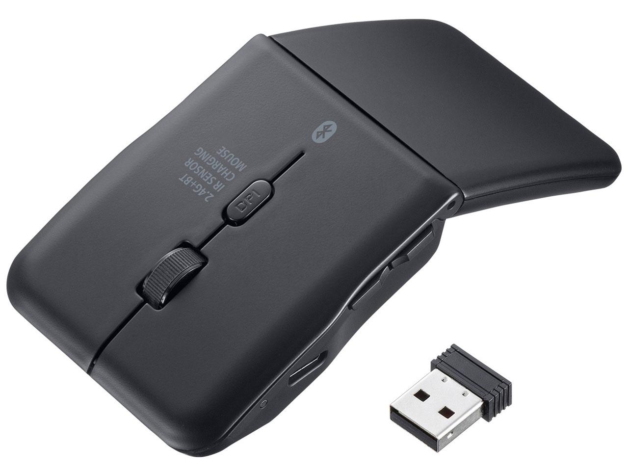 SANWASUPPLY サンワサプライ 静音ワイヤレス IR LEDコンボマウス(5ボタン・薄型)(MA-WBIS5117BK)