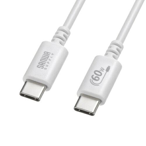 樂天商城 - SANWASUPPLY サンワサプライ USB 2.0 Type-Cケーブル(PD60W・1m・ホワイト)(KU-CCP6010W)