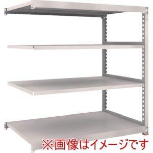 TRUSCO トラスコ中山 TRUSCO スチールラック M5型中量棚 1500X721XH2100 4段 連結 免震樹脂ベース付 ネオグレー ネオグレー (M57574BSFC 8000NG)