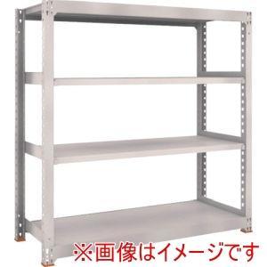 Rakuten - TRUSCO トラスコ中山 TRUSCO スチールラック M5型中量棚 1800X721XH2100 4段 単体 免震樹脂ベース付 ネオグレー ネオグレー (M57674SFC 8000NG)