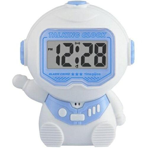 Time Piece TPC103WB time piece Taking トーキングクロック 日本語音声目覚まし ホワイト/ブルー TPC103-WB [デジタル]