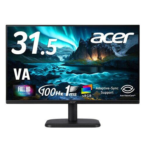 ACER エイサー 31.5インチ液晶ディスプレイ (31.5型/1920×1080/HDMI、DisplayPort、ミニD-Sub/黒/スピーカー:なし/VA/非光沢/バックライト:/LED/フルHD/16:9/*1/250/1ms)