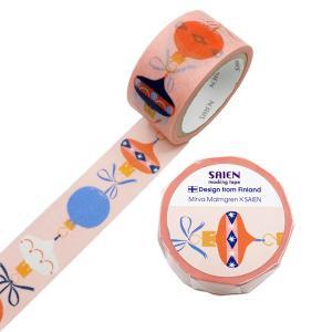 カミイソ産商 Mirva Malmgren×SAIEN マスキングテープ Ornaments(装飾品)20mm×5m巻 (TR4062)