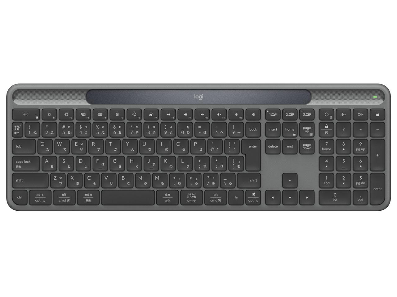 LOGICOOL ロジクール Signature Slim Solar+ K980 ソーラー充電 キーボード(K980GR)