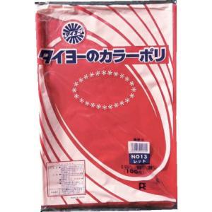 Bags - 中川製袋化工 タイヨー カラーポリ袋035(レッド) No.13 (100枚入り) (S222965 4482)
