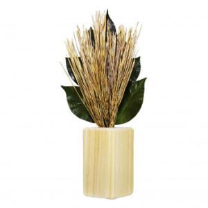 玻璃, 玻璃 - A&K A＆K 日本製プリザーブド 荒神松ミニS(松金) 角榊立てセット ST-031 (2240810)