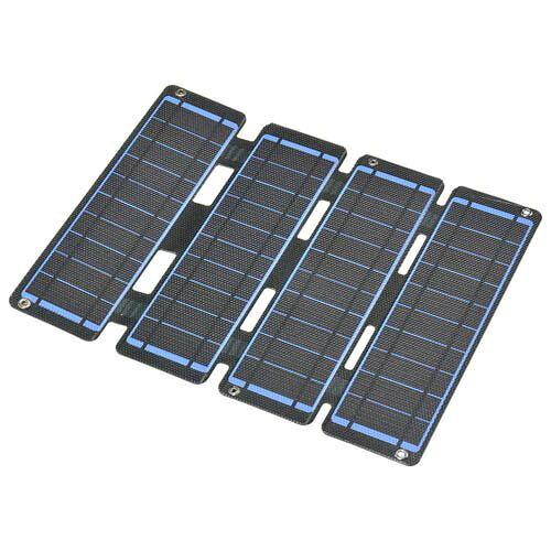OHM オーム電機 ソーラーパネル充電器(折り畳み式/14W/Type-A×2) BT-JS14AA1