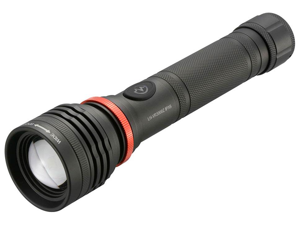 OHM オーム電機 LEDフラッシュライト(USB充電式/3000 lm/連続使用2〜15時間/保護 ...