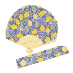 大西賢製販(Oonisikenseihan) 大西賢製販 Ripple×tottua シェル扇子・扇子袋セット レモン ブルー SGF27-A12 (2238074)