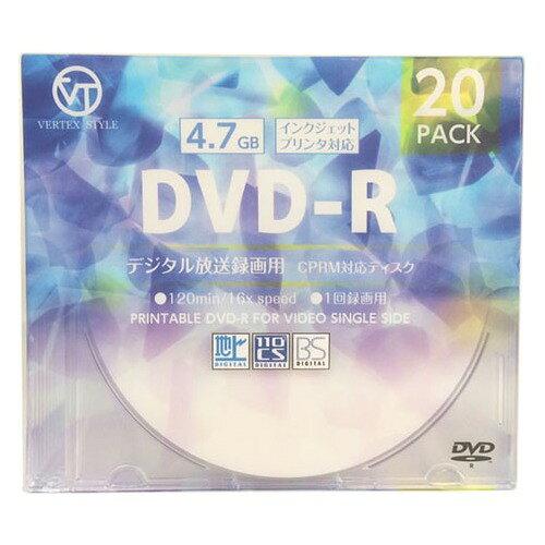ヴァーテックス 録画用DVD-R 16倍速 20枚ケース DR-120DVX.20CAN