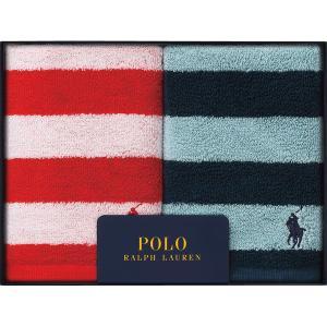 RALPH LAUREN ポロ ラルフ ローレン ホーム ウォッシュタオル2枚セット レッド・ブルーの商品画像