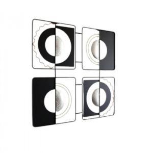 Rakuten - かわ畑貿易 インテリア雑貨 壁飾り ウォールアート ブラック シルバー 2206TSF003 (1974213)