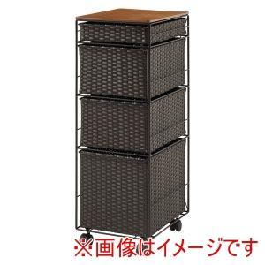 HAGIHARA 萩原 ランドリーチェスト RAN-2465DBR ダークブラウン