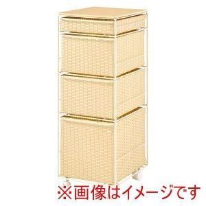 &nbsp;メーカー&nbsp;HAGIHARA 萩原&nbsp;商品カテゴリ&nbsp;キッチン家具＞キッチンワゴン・収納カート&nbsp;発送目安&nbsp;1日〜2日以内に発送予定（土日祝除）&nbsp;お支払方法&nbsp;銀行振込・クレジットカード&nbsp;送料&nbsp;送料無料&nbsp;特記事項&nbsp;&nbsp;その他&nbsp;ランドリースペースやキッチンの隙間で使えるチェスト。樹脂素材を編んだ引出しは水や汚れに強く通気性も抜群。 (約)幅30×奥行40×高さ85cm ■組立式(キャスターのみ)■キャスター付 フレーム:スチール、天板:天然木化粧繊維板、引出し:ポリエチレン