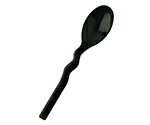 岡部洋食器製作所 口あたりやさしいスプーン （ウェービー・深型） ブラック KU-21BK 1個