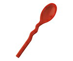 岡部洋食器製作所 口あたりやさしいスプーン （ウェービー・深型） レッド KU-21RE 1個