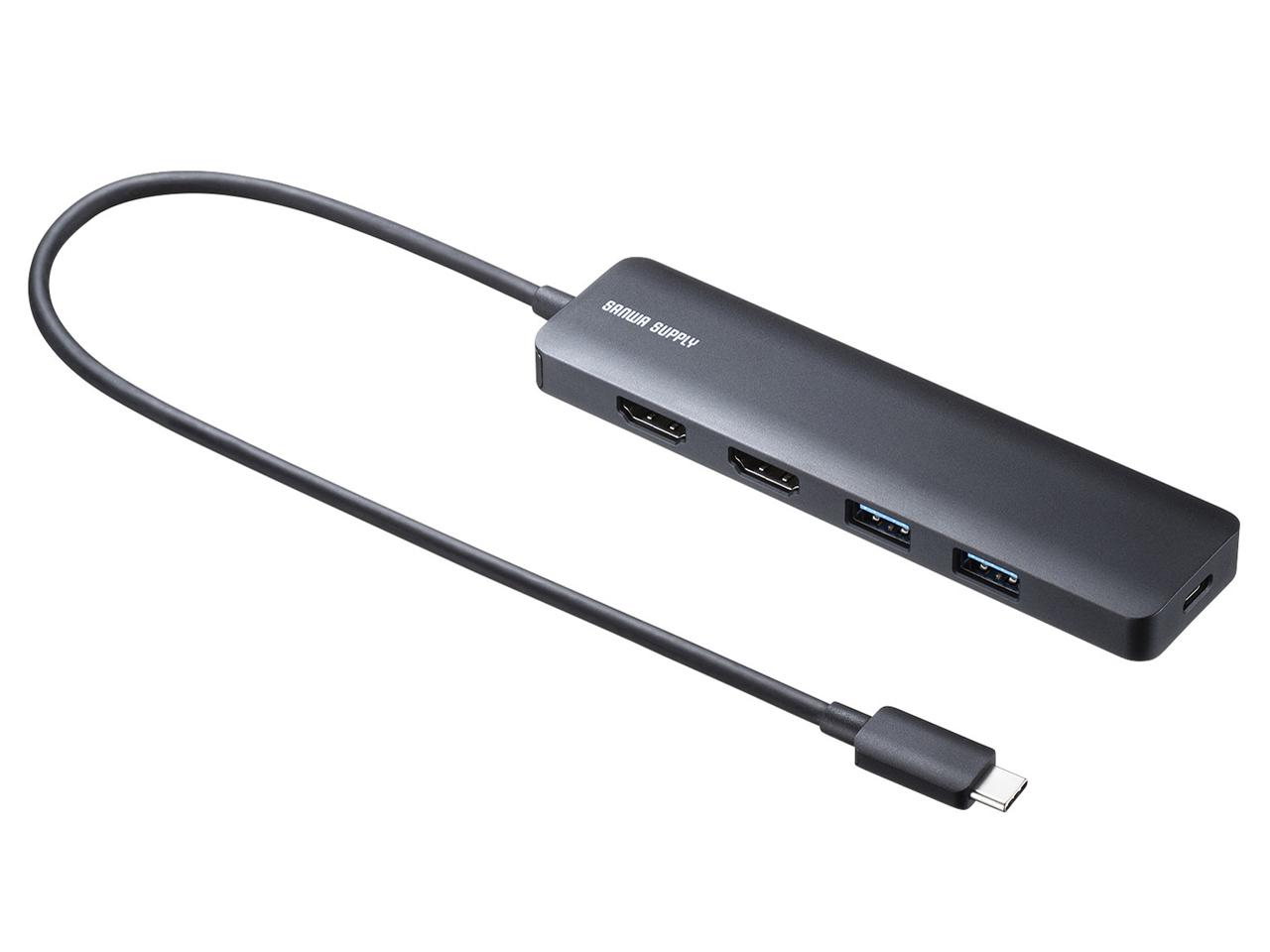Rakuten - SANWASUPPLY サンワサプライ USB Type-C ドッキングステーション【USB-5TCHHPS22BK】