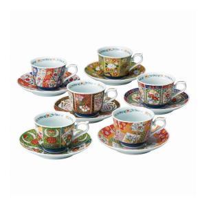 不二商店 友禅華絵 珈琲碗皿6客揃 009-240M