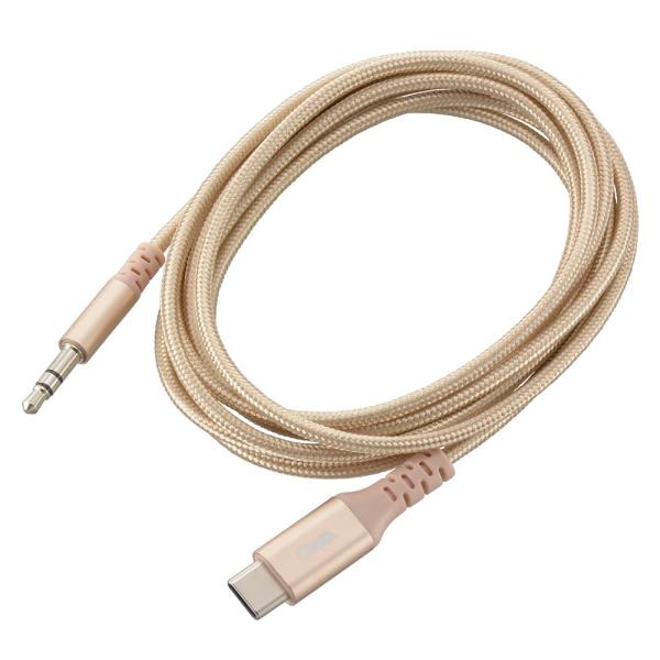 OHM オーム電機 ヘッドホン変換アダプター(USB Type-C (オス)/φ3.5mmヘッドホンプラグ(オス)/アルミコネクタと強化メッシュ/DAC機能/ケーブル長1.8m) SMT-L18SPT-N