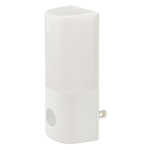 OHM オーム電機 LEDナイトライト(明暗センサー/電球色/65 lm/点灯保持10秒/コンセント差込式/ホワイト) NIT-ALA6MCL2-WL