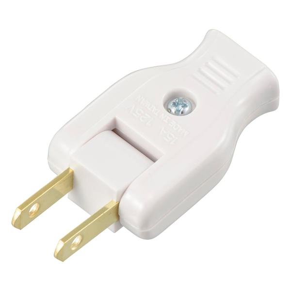 照明器具零件 - OHM オーム電機 ムービープラグ(補修用/1500Wまで/15A-125V/ホワイト/パッケージあり) HS-HMVP/WP