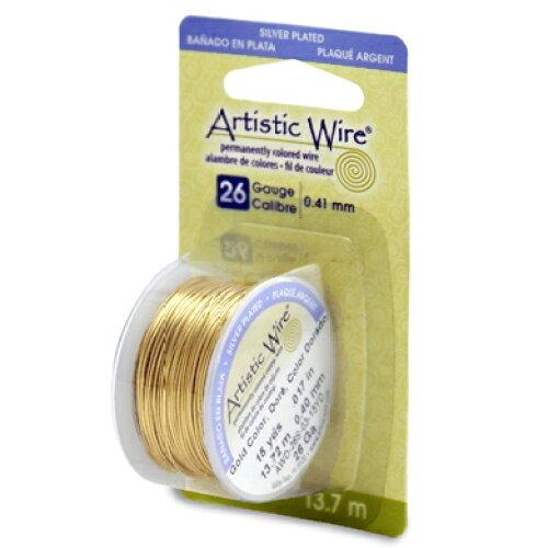 Wire and Cable Specialties Artistic Wire(アーティスティックワイヤー) ゴールド 0.4mm×約13.7m 26 (1601535)