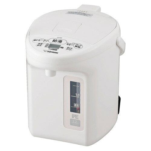 &nbsp;メーカー&nbsp;ZOJIRUSHI 象印&nbsp;商品カテゴリ&nbsp;カメラアクセサリ＞ケース・バッグ&nbsp;発送目安&nbsp;2日〜3日以内に発送予定（土日祝除）&nbsp;お支払方法&nbsp;銀行振込・クレジットカード&nbsp;送料&nbsp;送料無料&nbsp;特記事項&nbsp;&nbsp;その他&nbsp;※※※※※※※※※※※※※※※※※ 仕様 ※※※※※※※※※※※※※※※※※タイプ 電気ポット容量 2.2 L出湯方式 電動式温度設定 5段階・(98℃/90℃/80℃/70℃/まほうびん)沸騰時間 満水：約20分(室温23℃・水温23℃の場合)保温機能 5段階・(98℃/90℃/80℃/70℃/まほうびん)電源コード 1 m湯沸し時消費電力 905 W消費電力 905W・電動ポンプ(電動機)：約2W目盛付き窓 ○蒸気セーブ ○転倒湯漏れ防止 ○空焚き防止 ○カルキ抜き機能 ○再沸騰機能 ○節電タイマー 5段階節約タイマー(6・7・8・9・10時間)蓋の取り外し ○サイズ 210x260x285 mm重さ 2.5 kgカラー ホワイト