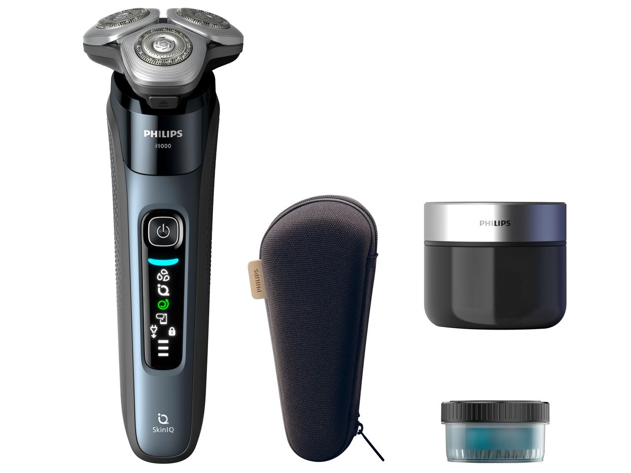Men'S Shavers - PHILIPPS フィリップス PHILIPS X9001/20 メンズシェーバー 肌下-0.08mmの深剃り ヒゲ密度感知システム搭載 自動洗浄器付 グレイブルー(X9001/20)
