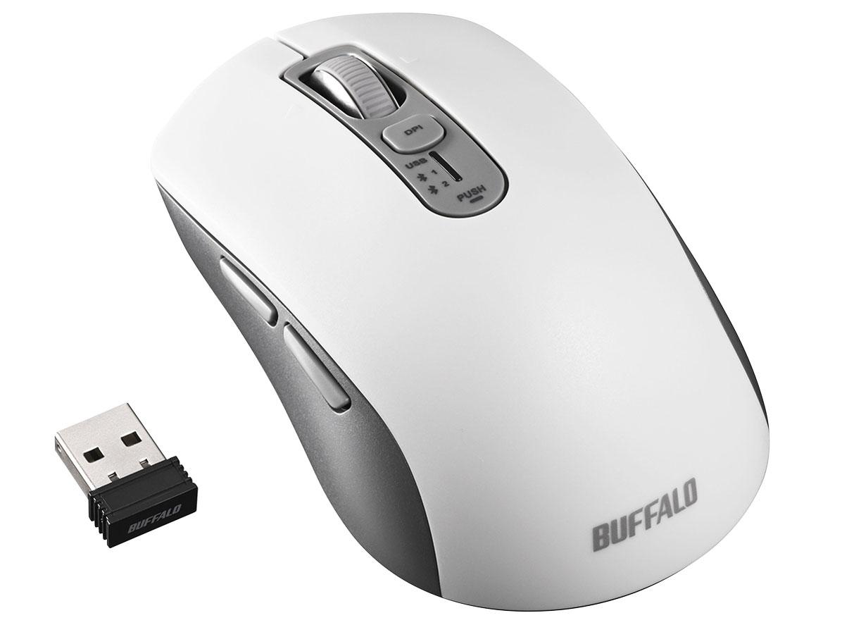 &nbsp;メーカー&nbsp;BUFFALO バッファロー&nbsp;商品カテゴリ&nbsp;カメラアクセサリ＞ケース・バッグ&nbsp;発送目安&nbsp;1週間以内に発送予定&nbsp;お支払方法&nbsp;銀行振込・クレジットカード&nbsp;送料&nbsp;送料無料&nbsp;特記事項&nbsp;&nbsp;その他&nbsp;※※※※※※※※※※※※※※※※※ 仕様 ※※※※※※※※※※※※※※※※※タイプ BlueLEDマウスケーブル ワイヤレス(無線)ボタン数 5 ボタン解像度（カウント） 3200 dpiインターフェイス Bluetooth 5.0・無線2.4GHz使用電池 単3形アルカリ乾電池、単3形マンガン乾電池、単3形ニッケル水素充電池のいずれか1本その他機能 チルトホイール・カウント切り替え可能・着脱式レシーバ静音 ○マルチペアリング ○重さ 80 g幅x高さx奥行 62x39x108 mmカラー ホワイト