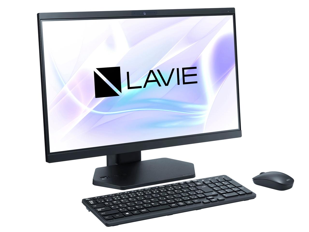 NEC 日本電気 LAVIE A23 A2355/LAB ファインブラック/Ci5-1335U/16GB/SSD512GB/DVDスーパーマルチドライブ/Win11H/Microsoft365P(24ヶ月版) OfficeH＆B2024オプション付/23.8型IPS/FHD(PC-A2355LAB)