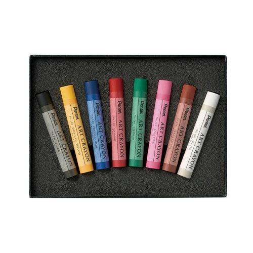 ぺんてる PTAC8 クレヨン 8色セット ART CRAYON PTAC-8