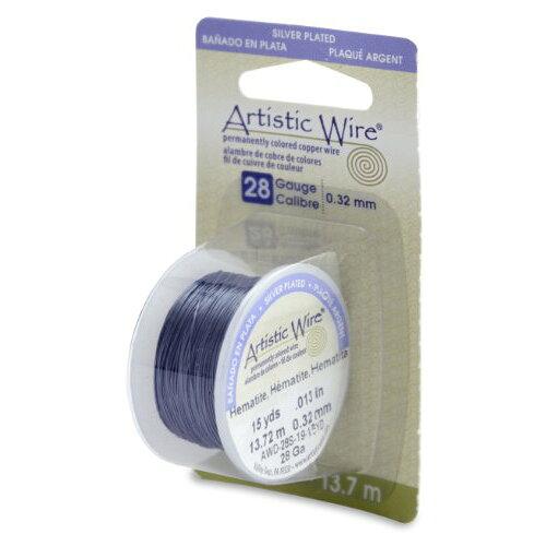其它 - Wire and Cable Specialties Artistic Wire(アーティスティックワイヤー) ヘマタイト 0.3mm×約13.7m 28 (1601576)