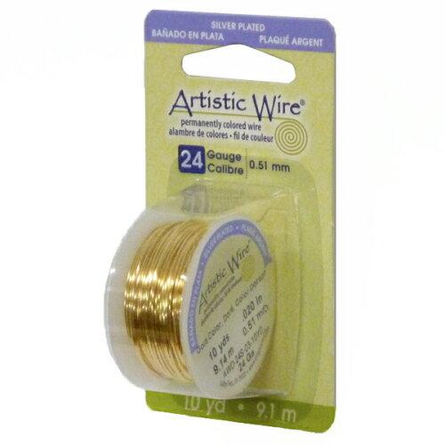 Wire and Cable Specialties Artistic Wire(アーティスティックワイヤー) ゴールド 0.5mm×約9.1m 24 (1601534)