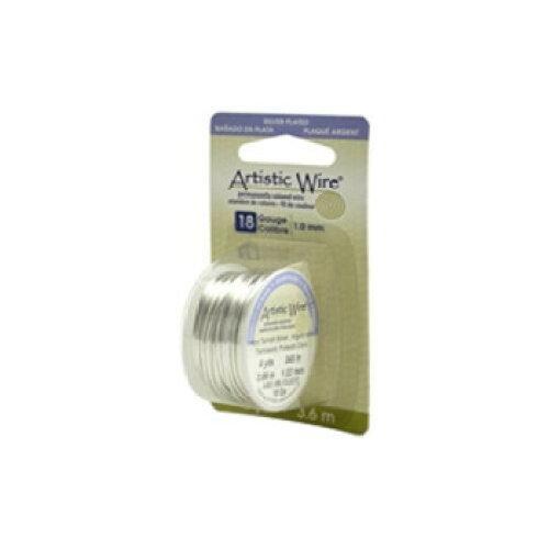 Wire and Cable Specialties Artistic Wire(アーティスティックワイヤー) ノンターニッシュシルバー 1.0mm×約3.7m 18 (1601524)