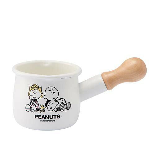 豊琺瑯(Yutaka Horo) スヌーピー(SNOOPY)「ブレイクタイム」 ホーロープチミルクパン/ミニ 離乳食 ミルク【ガス火専用】 (SNJ-2303)