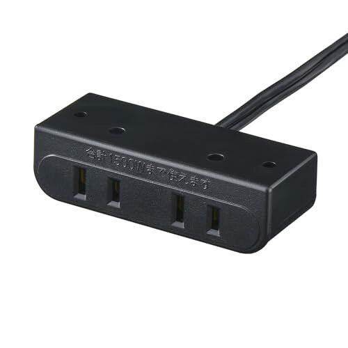 ELPA(朝日電器) 家具用コンセント 2個口 FO-22(BK) (2062263)