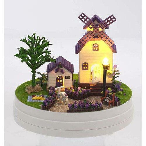 やのまん ドールハウス ミニチュアット 風車とラベンダー516-21 (1502011)