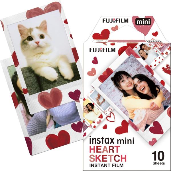 【在庫限即納】FUJIFILM 富士フイルム FUJIFILM instax mini HEART SKETCH10枚入