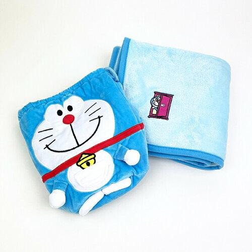 丸眞 I'm doraemon ドラえもん ドラえもんふわふわ マスコット巾着付きブランケット ひざ掛け (2885004100)【入数:3】