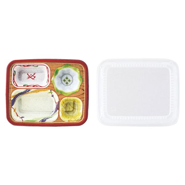 アヅミ産業 ワンウェイ 耐熱お弁当容器 T-26-Cなごみ(蓋付・50セット入)【XAZ5401】